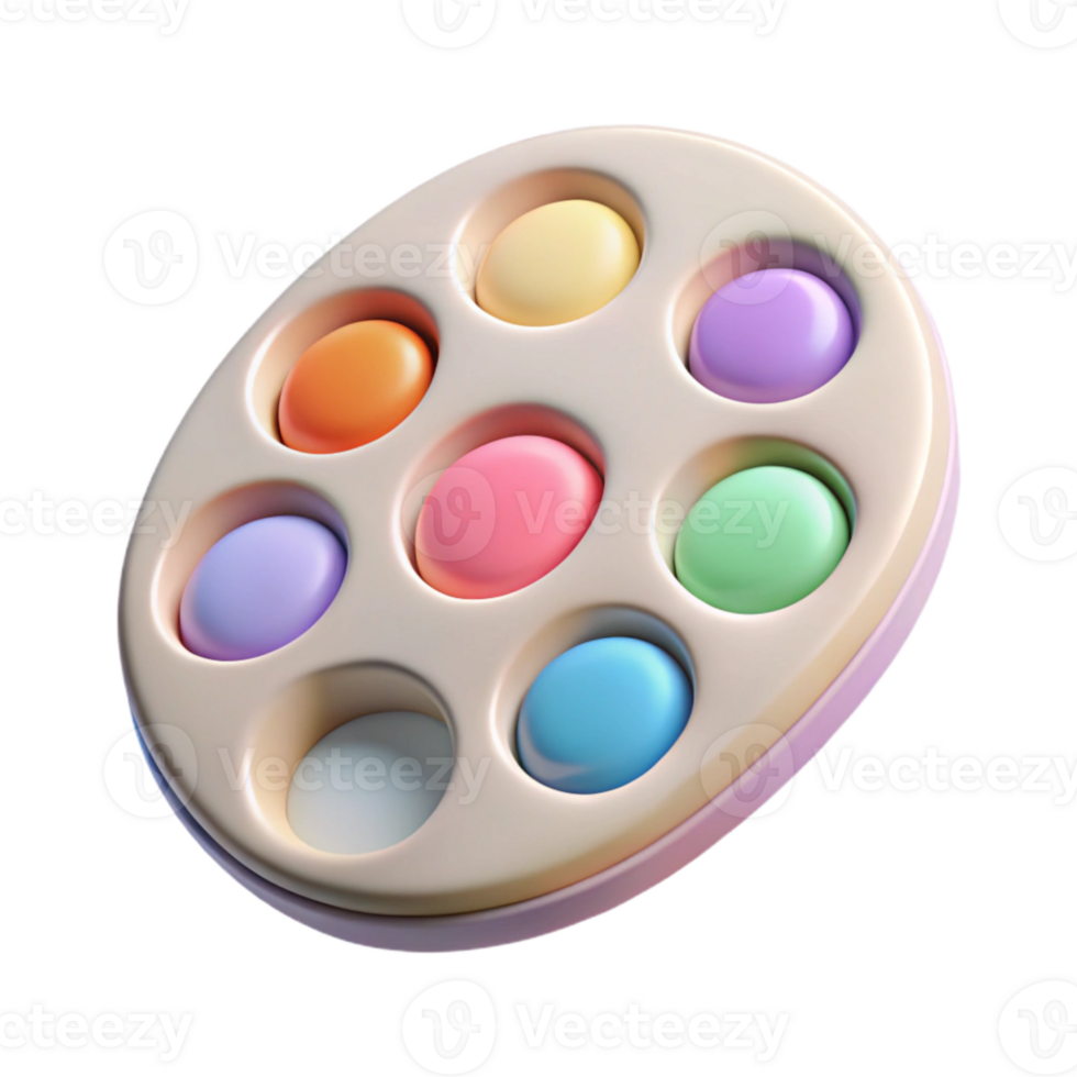 wonderful rustic Floating Watercolor Palette with Soft Hues Cutout png
