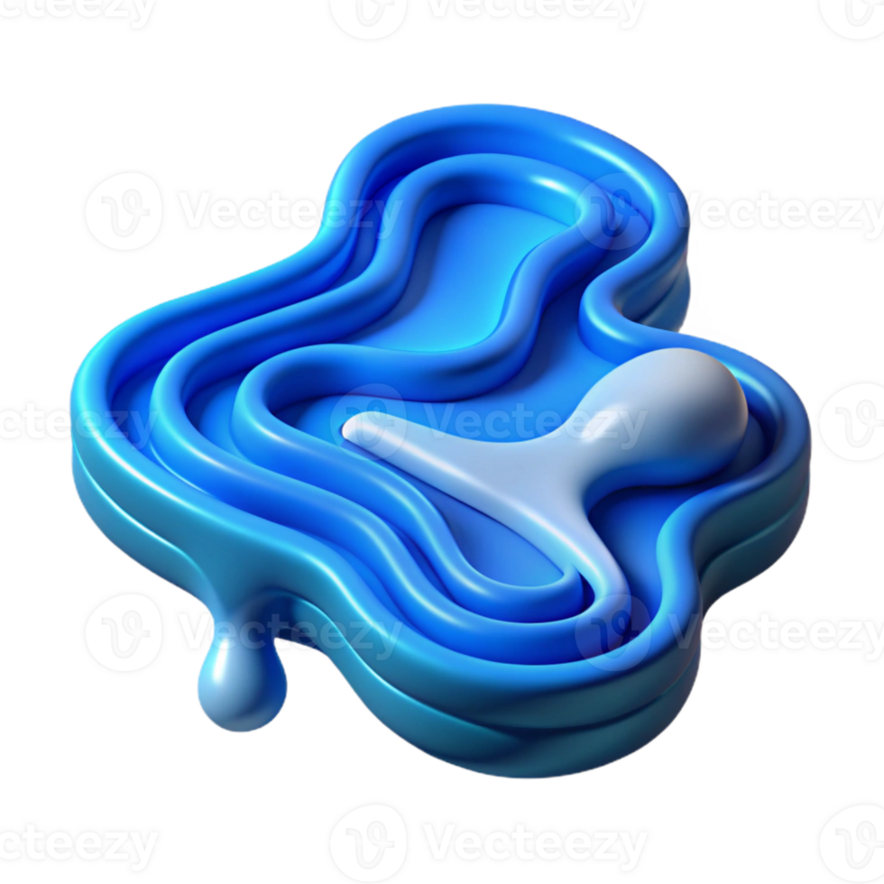 wonderful creative Flowing Data Stream with Blue Gradient Cutout premium png