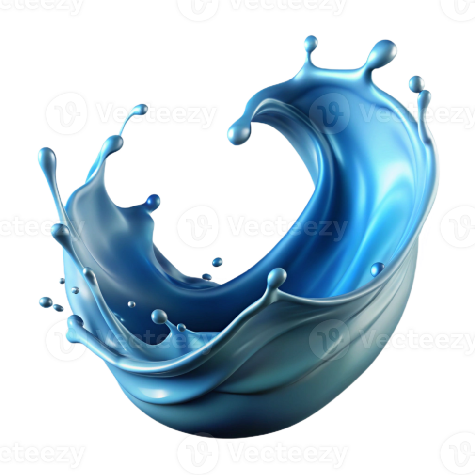 beautiful traditional Flowing Water Splash Side Angle Cutout Transparent Background professional png