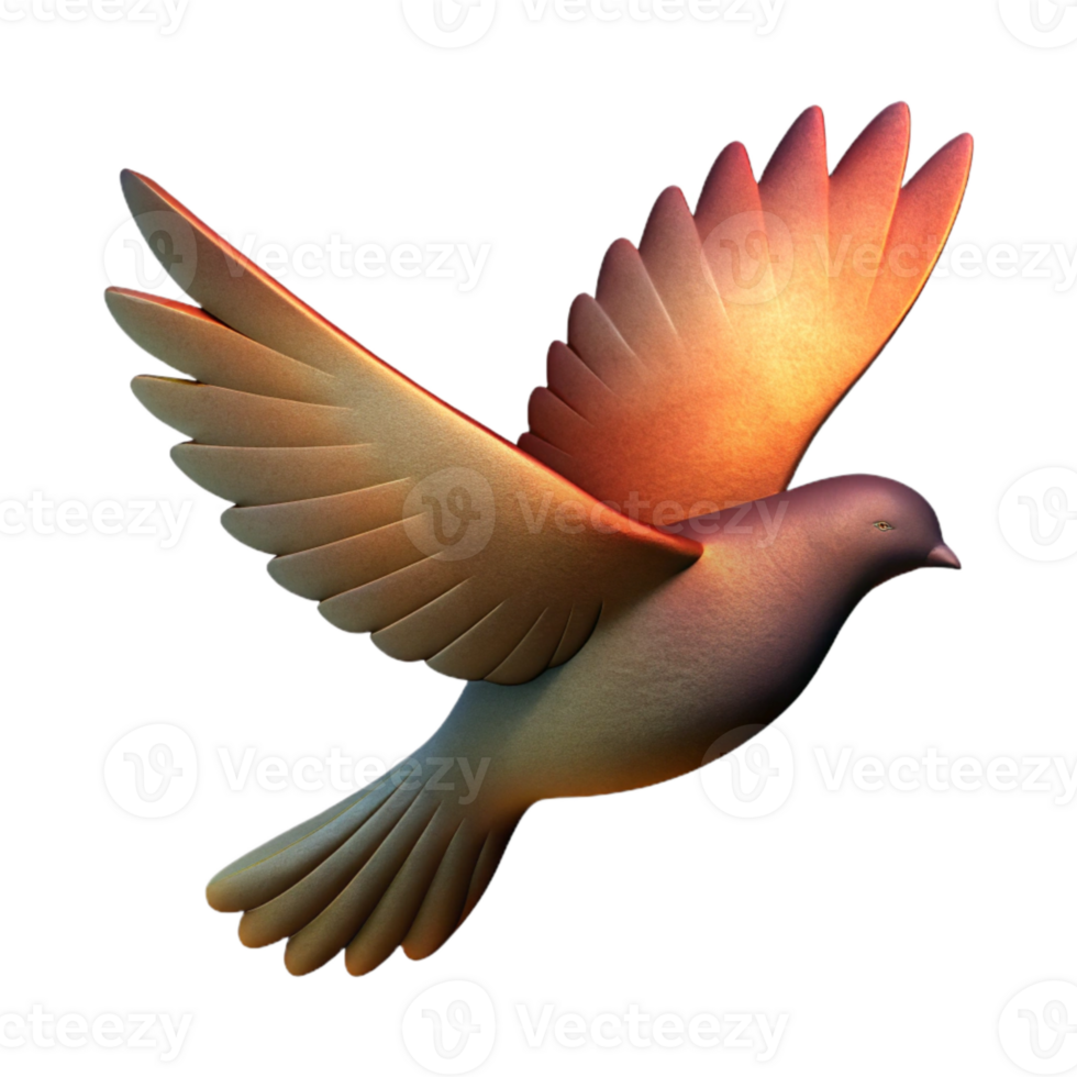 serene rustic Flying Bird Silhouette Cutout Sunset Hues professional png