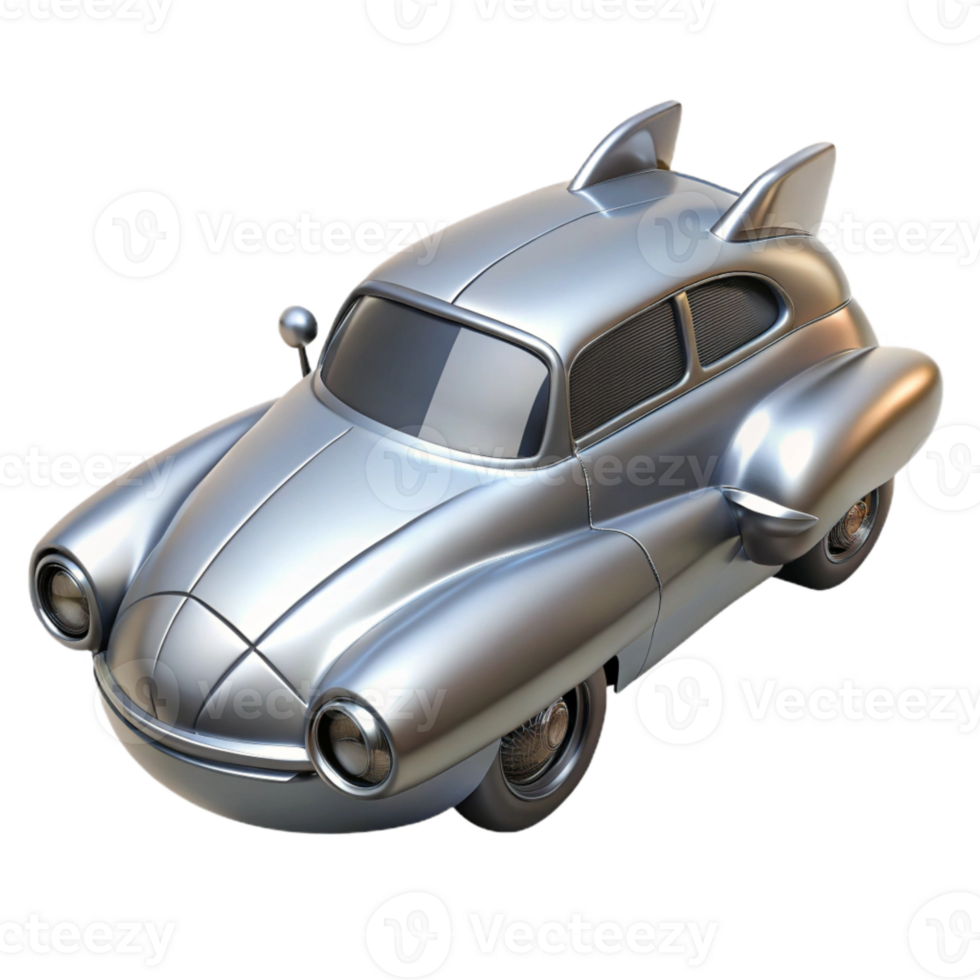 stunning creative Flying Car Vehicle Sleek Design Silver Color Cutout genuine png