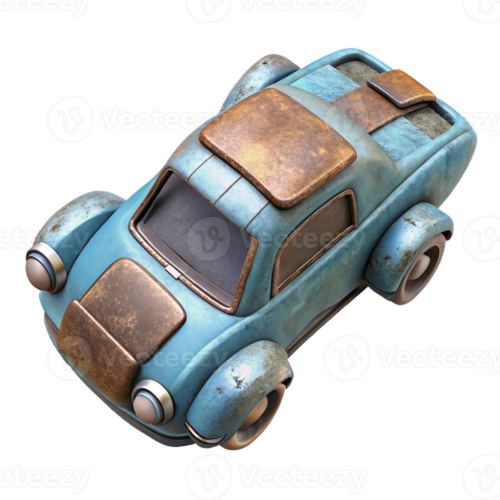 beautiful abstract Flying Car Top View Isolated exclusive png
