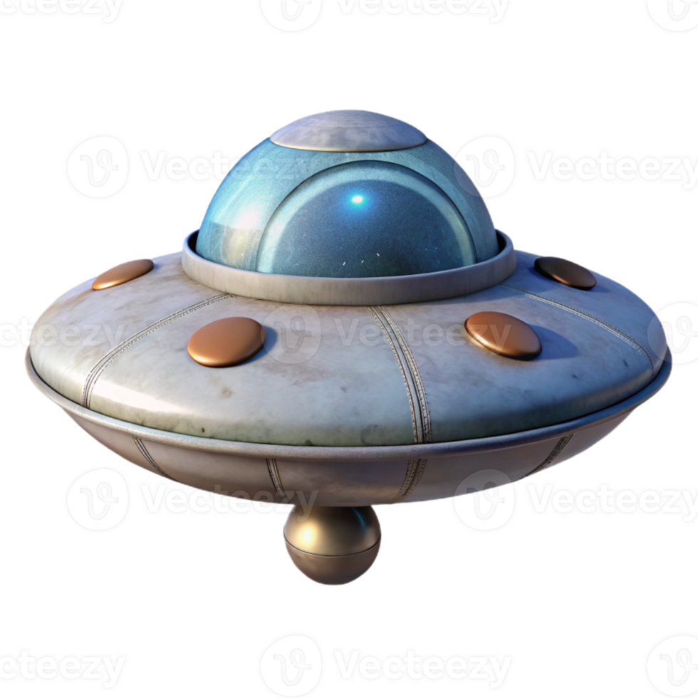 serene rustic Flying Saucer Landing Gear Deployed Transparent professional png