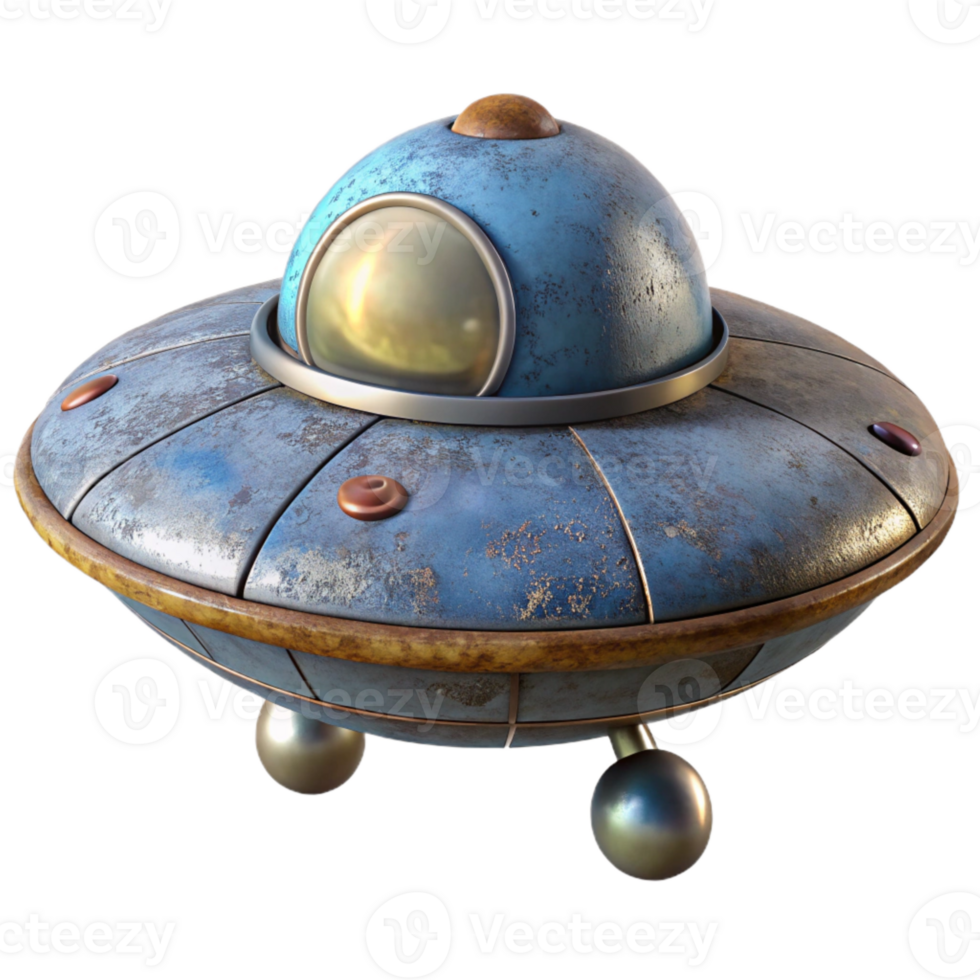 elegant creative Flying Saucer Landing Gear Deployed Transparent authentic png