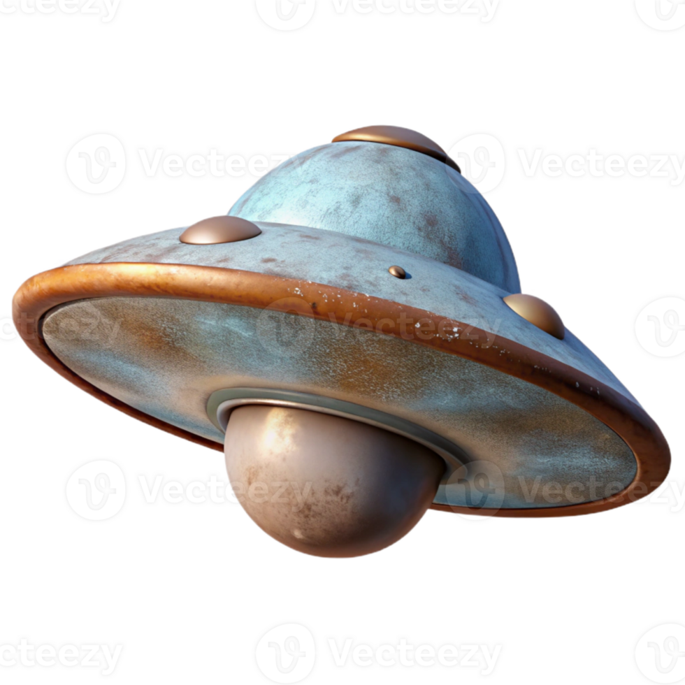 vibrant creative Flying Saucer Underside View Isolated high resolution png