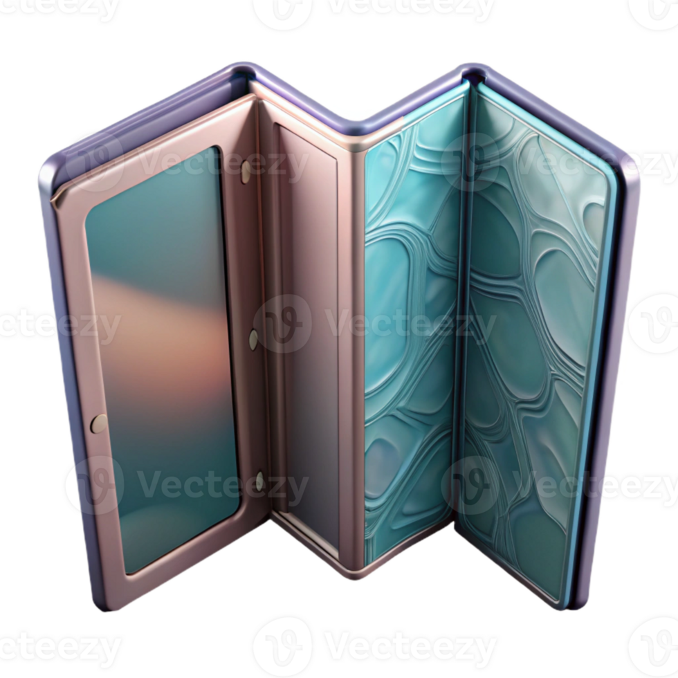 magnificent contemporary Foldable Phone Unfolded Front View Transparent Background high quality png