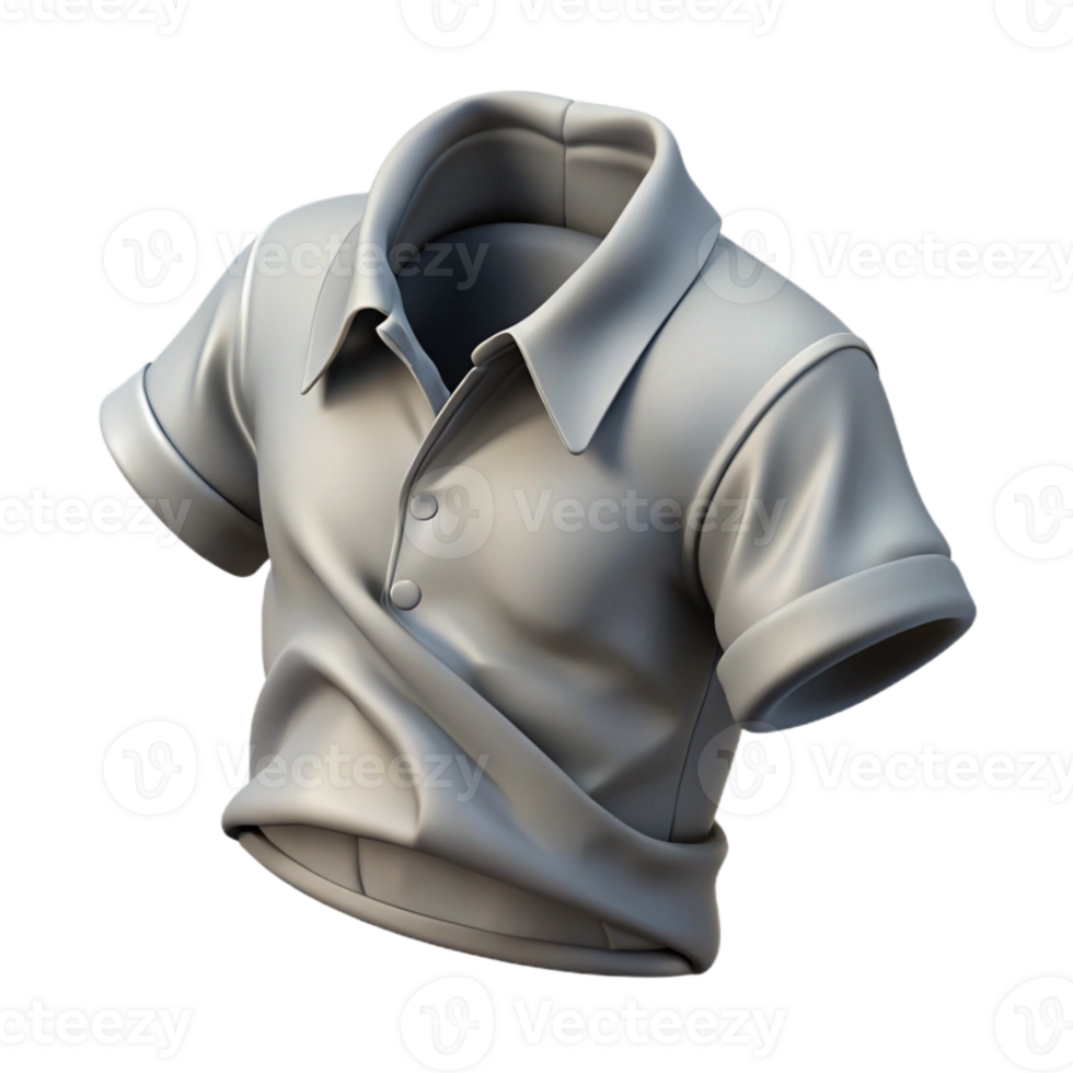 impressive creative Folded Gray Shirt Front View Isolated png