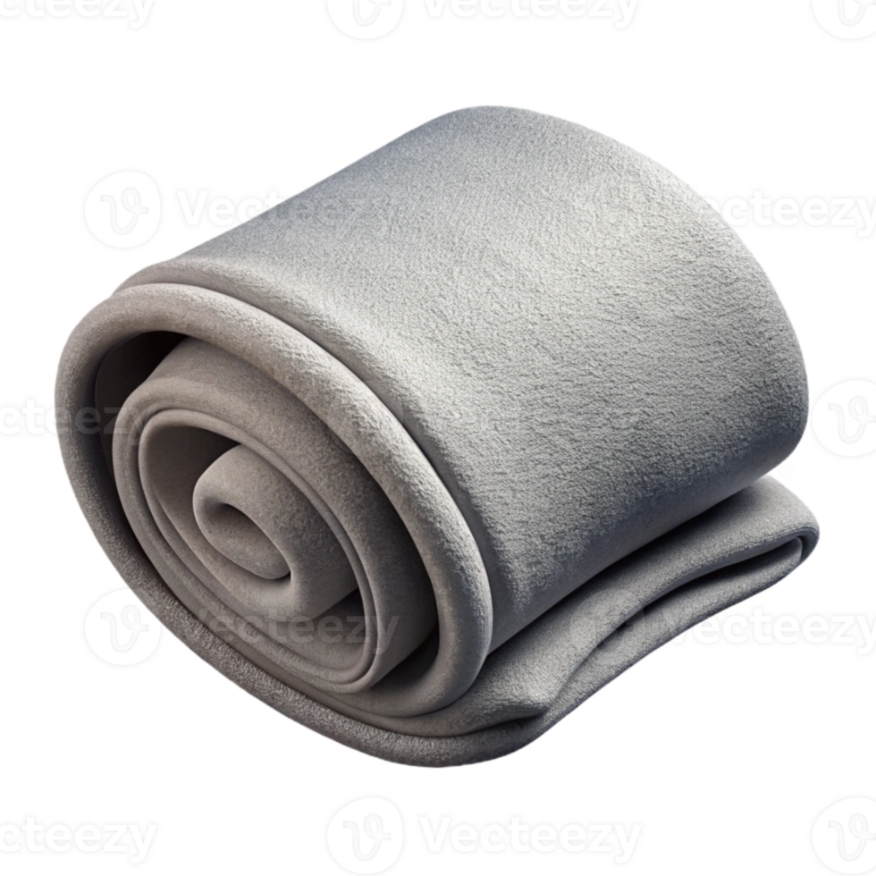 stunning classic Folded Gray Towel Side View Isolated premium png