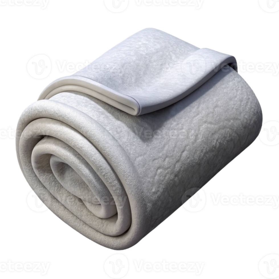 elegant creative Folded White Towel Side View Isolated premium png