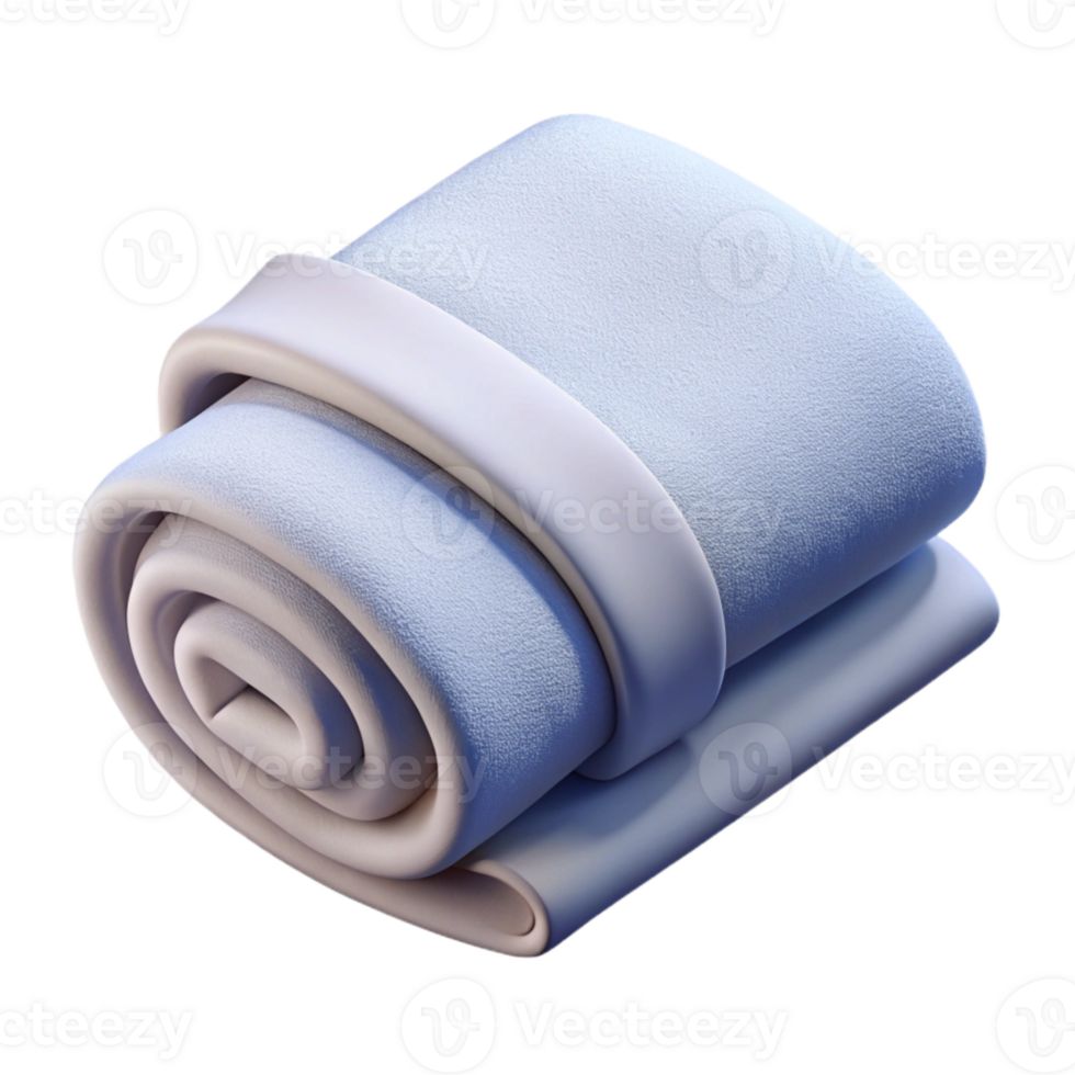 beautiful traditional Folded White Towel Top View Isolated png