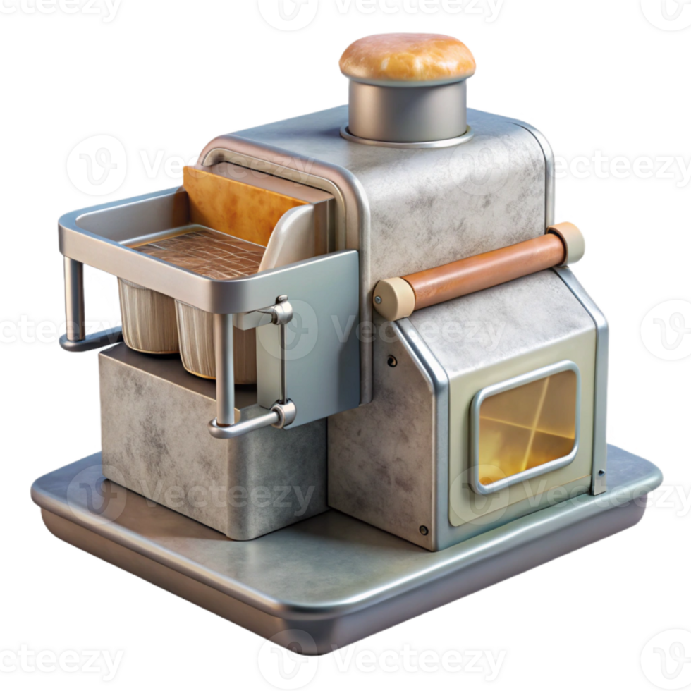 stunning contemporary Food Fabrication Machine Side View Transparent high quality png