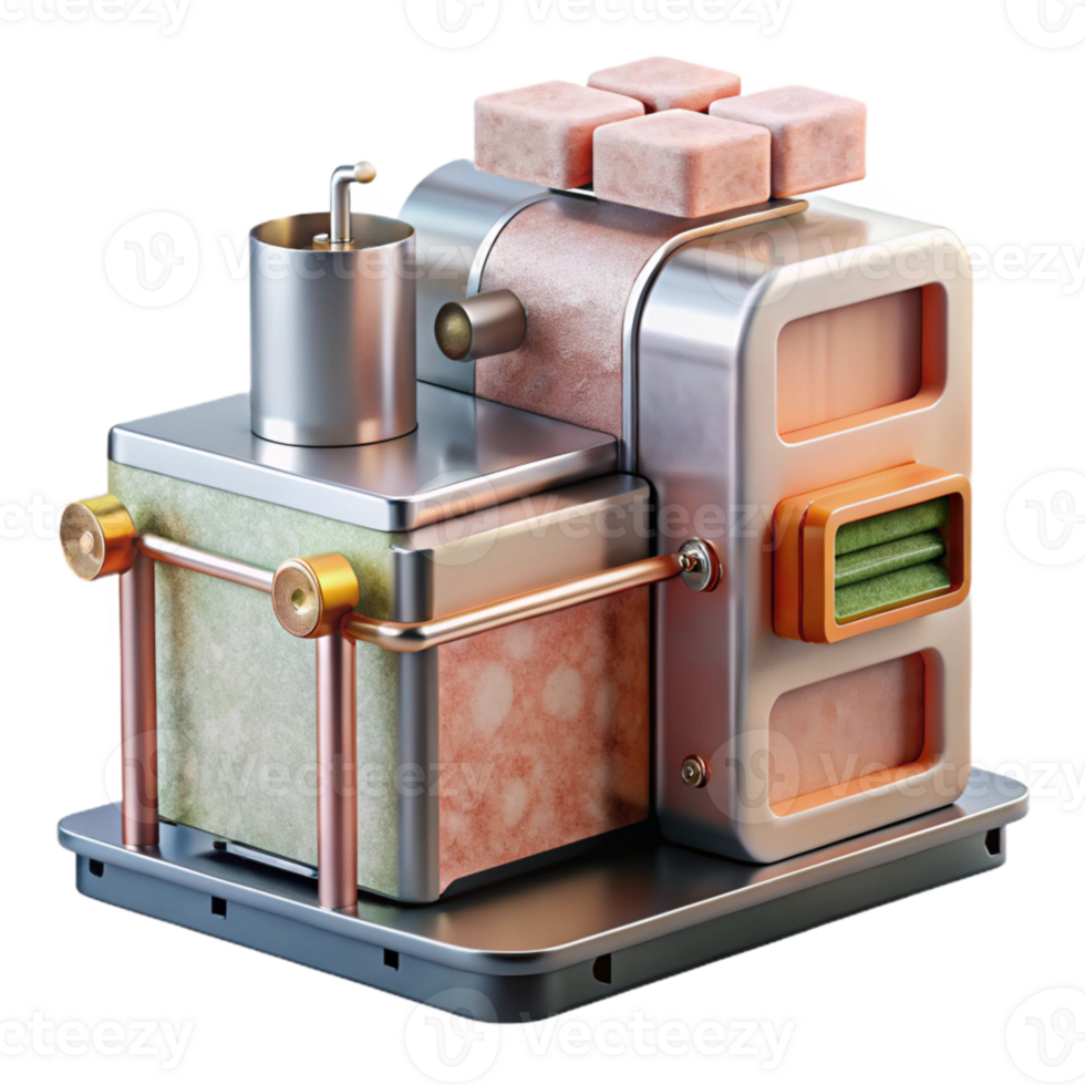 beautiful artistic Food Fabrication Machine Side View Transparent high resolution png