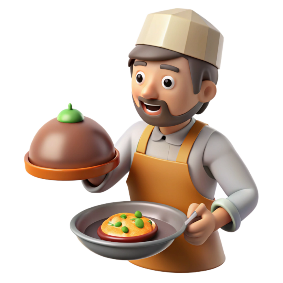 extraordinary contemporary Food Fabricator Producing a Dish Isolated premium png