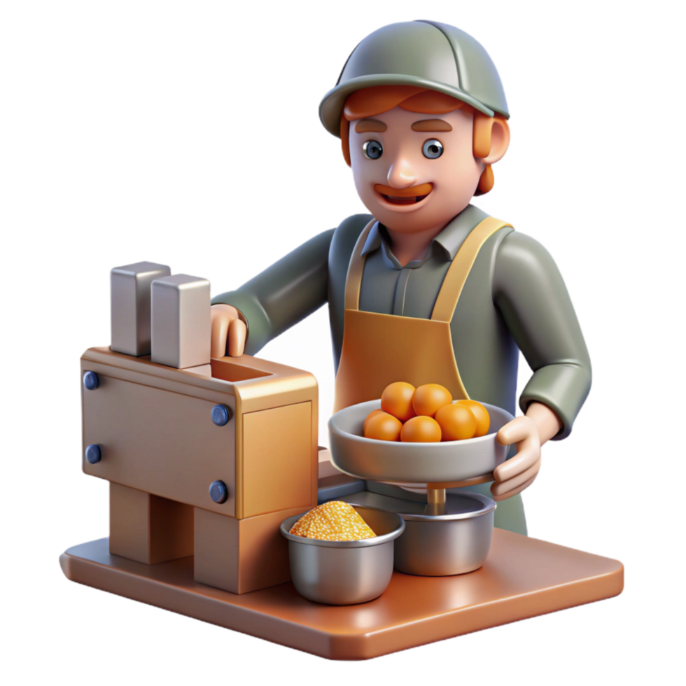 dramatic rustic Food Fabricator Producing a Dish Isolated exclusive png
