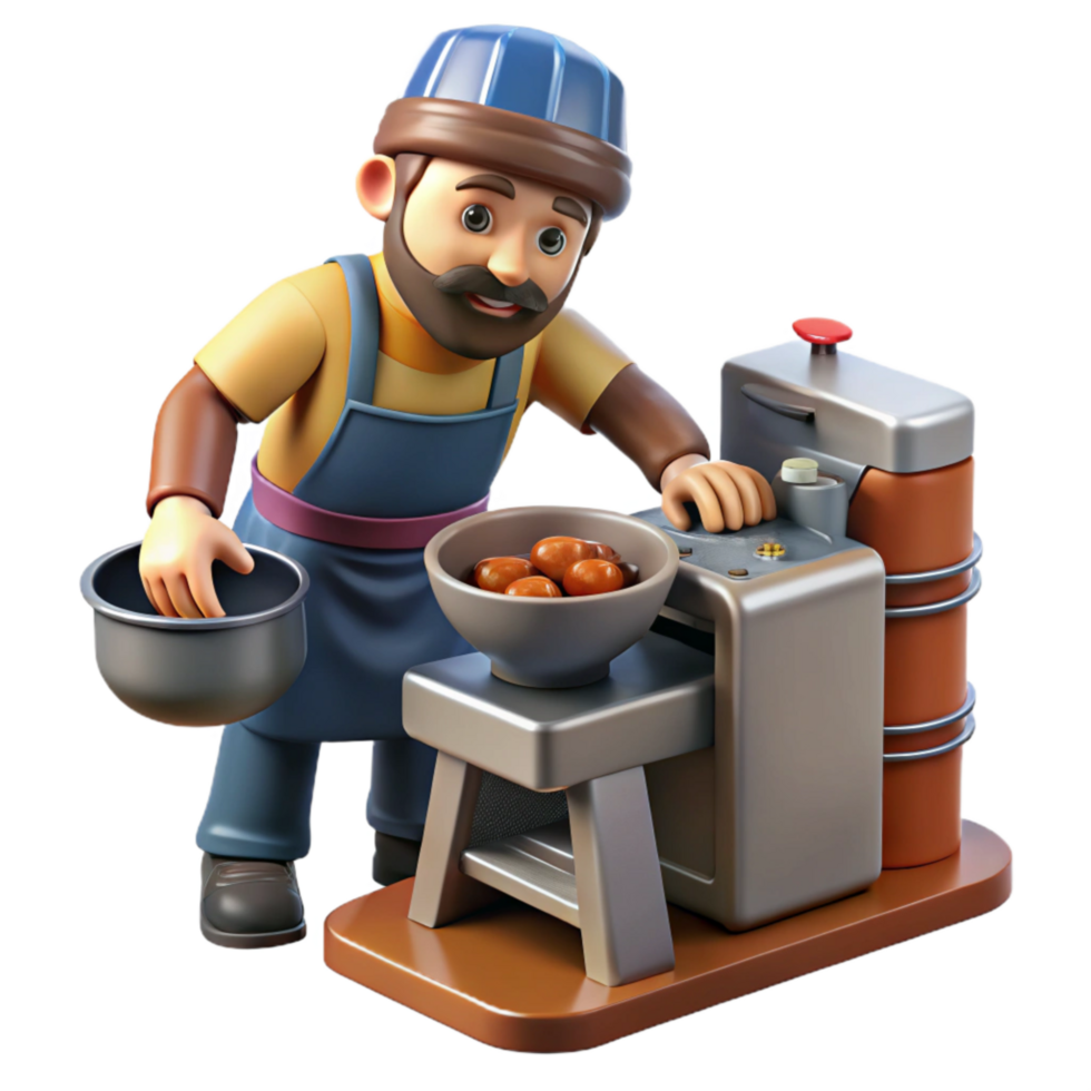 serene traditional Food Fabricator Producing a Dish Isolated original png