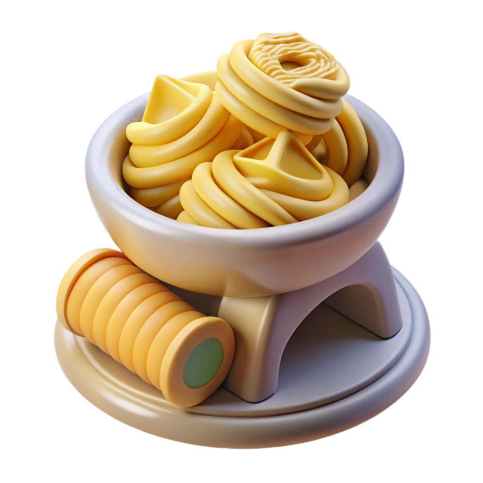 serene creative Food Replicator Creating Pasta Isolated professional png