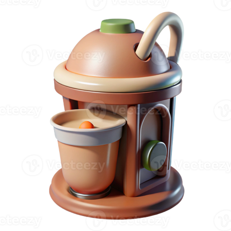 magnificent minimalist Food Replicator Dispensing a Drink Isolated high quality png