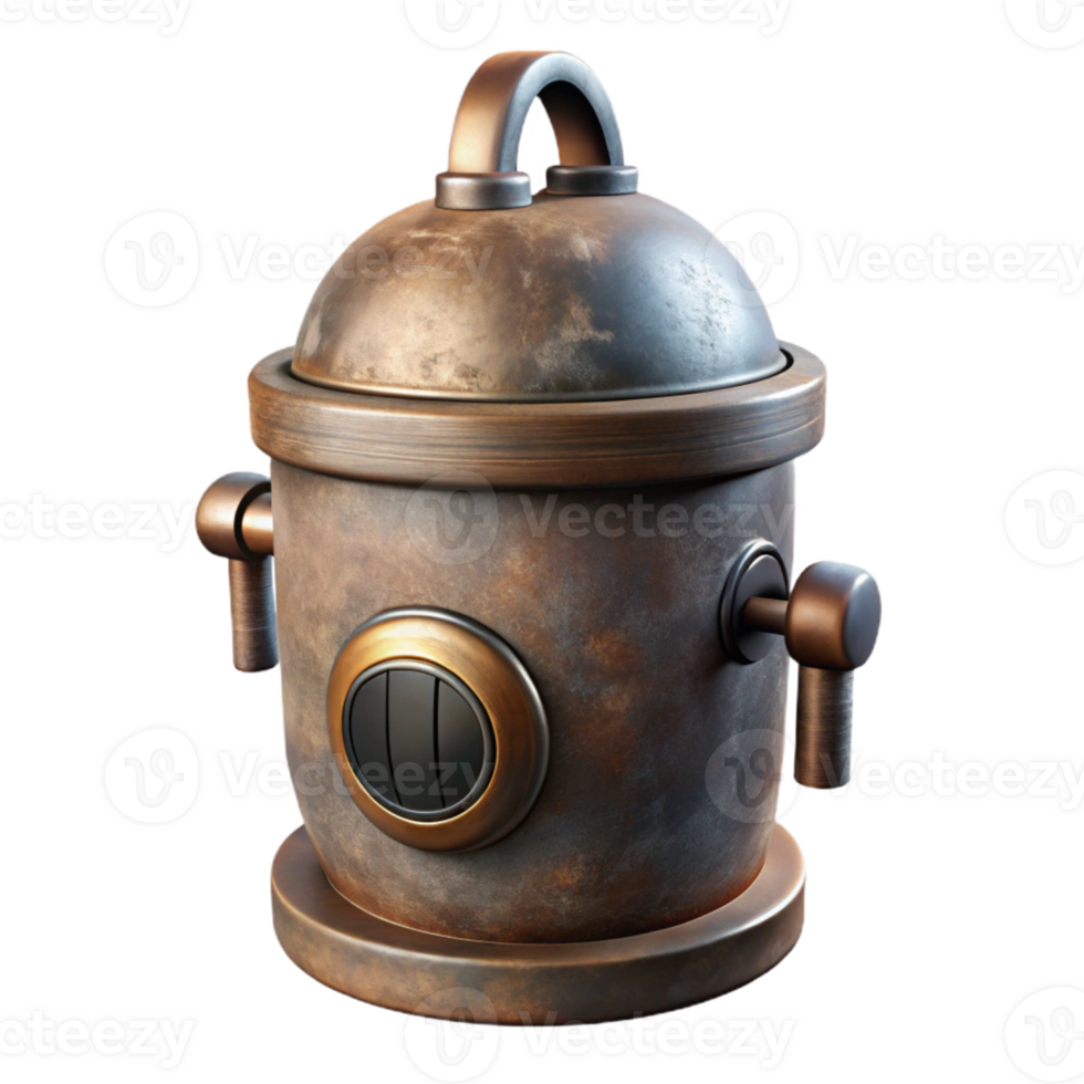 magnificent modern Food Smoker Front View Isolated on Transparent Background authentic png