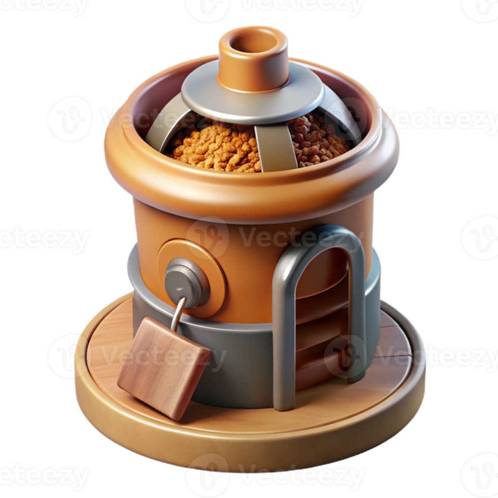 dramatic creative Food Smoker with Wood Chips Transparent Background exclusive png
