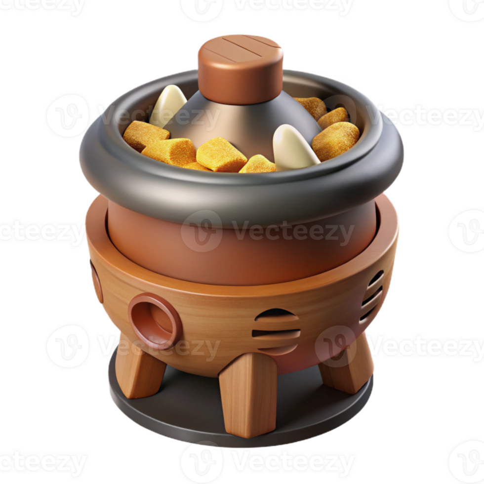 elegant creative Food Smoker with Wood Chips Transparent Background original png
