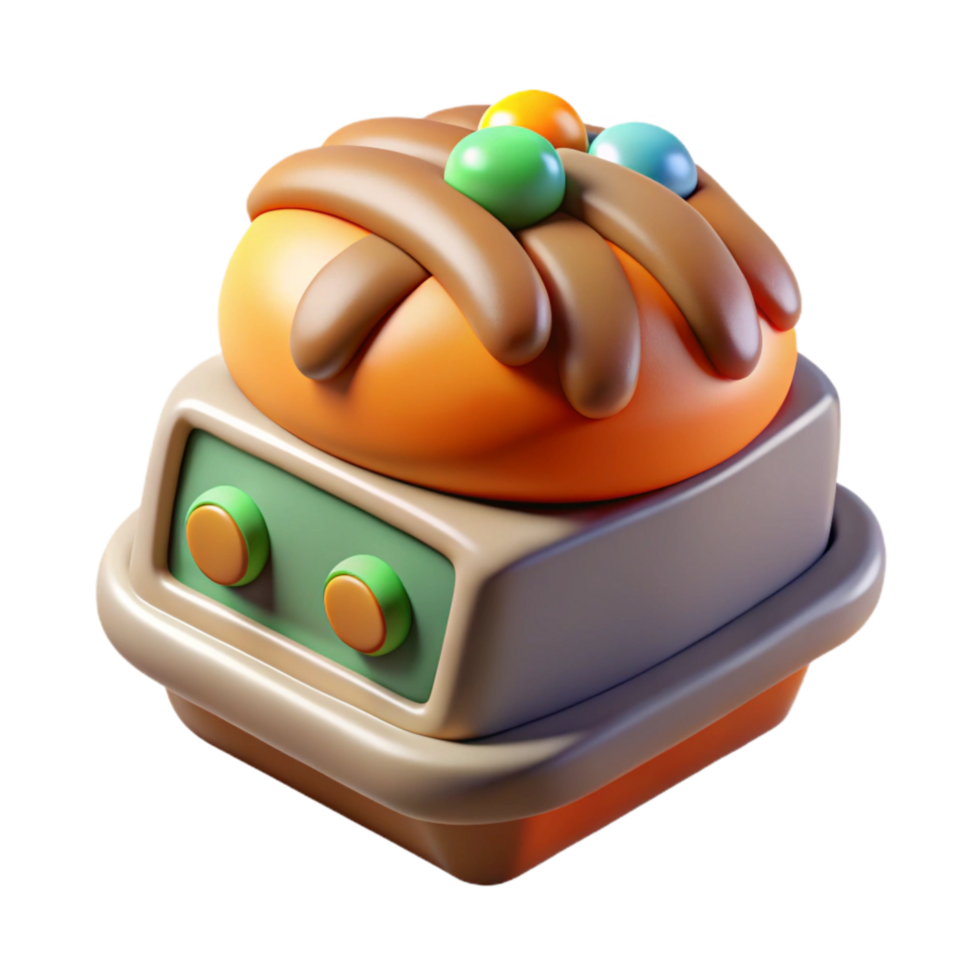 elegant abstract Food Synthesizer Creating a Meal Isolated premium png