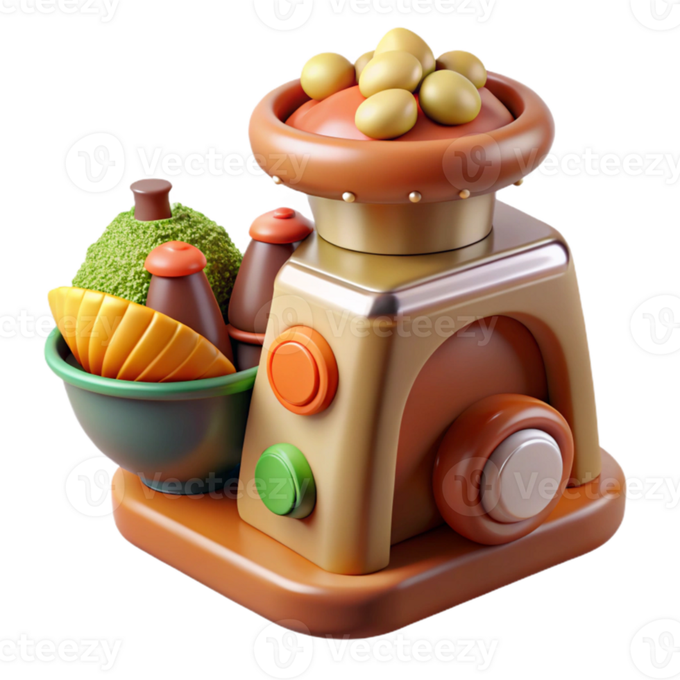 beautiful modern Food Synthesizer Creating a Meal Isolated high resolution png