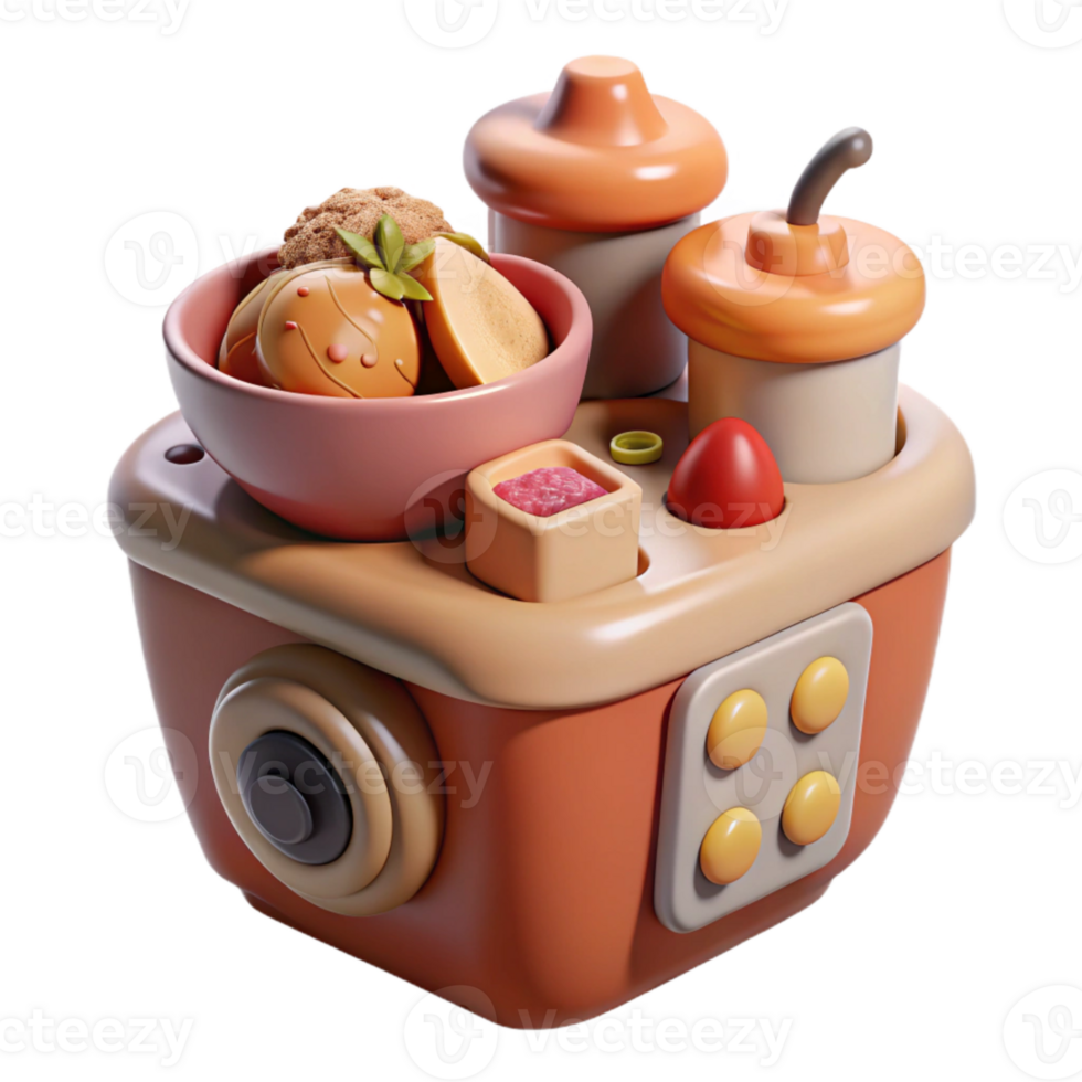 magnificent traditional Food Synthesizer Creating a Meal Isolated high quality png