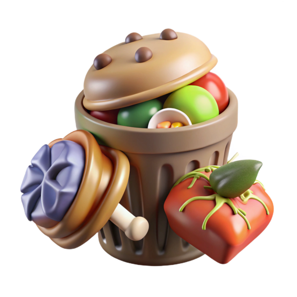 dramatic abstract Food Waste Decomposition Illustration Timelapse View Transparent Background original png