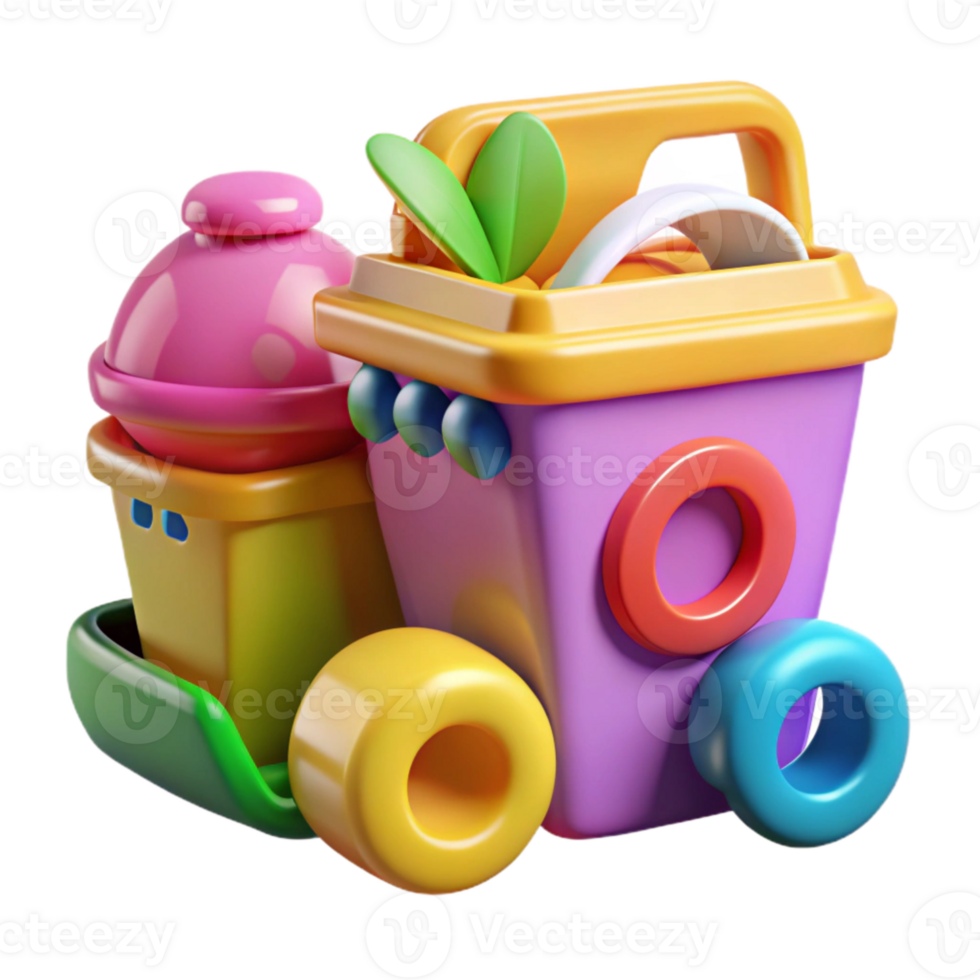 serene classic Food Waste Recycling Bin Set Colorful Cutout Elements original png