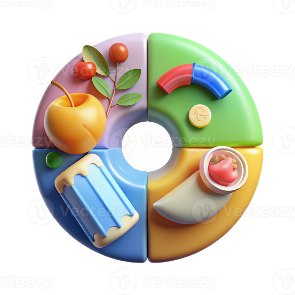 vibrant abstract Food Waste Reduction Tips Infographic Colorful Design Transparent detailed png