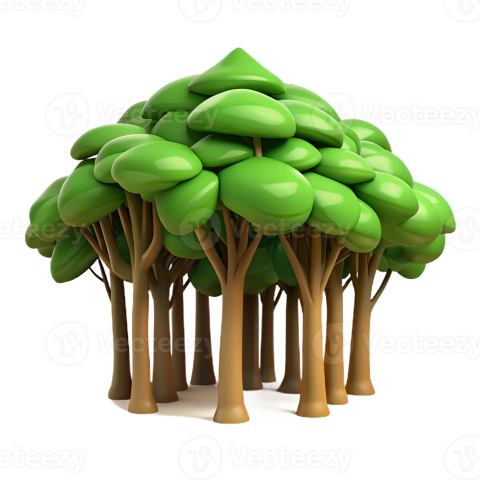 elegant rustic Forest Canopy Dense Green Isolated Cutout high resolution png