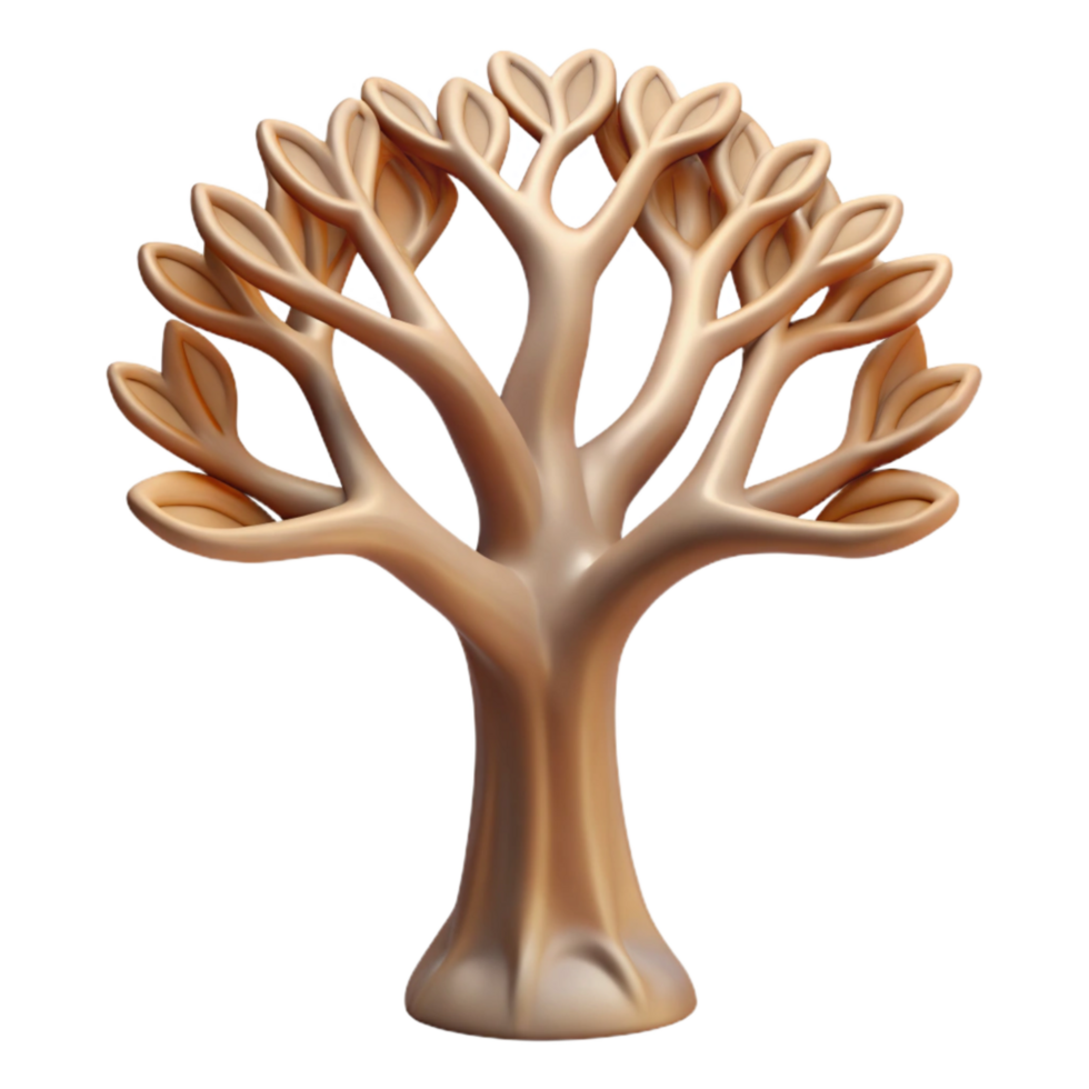 impressive artistic Fractal Tree Design Cutout with Transparent Background professional png