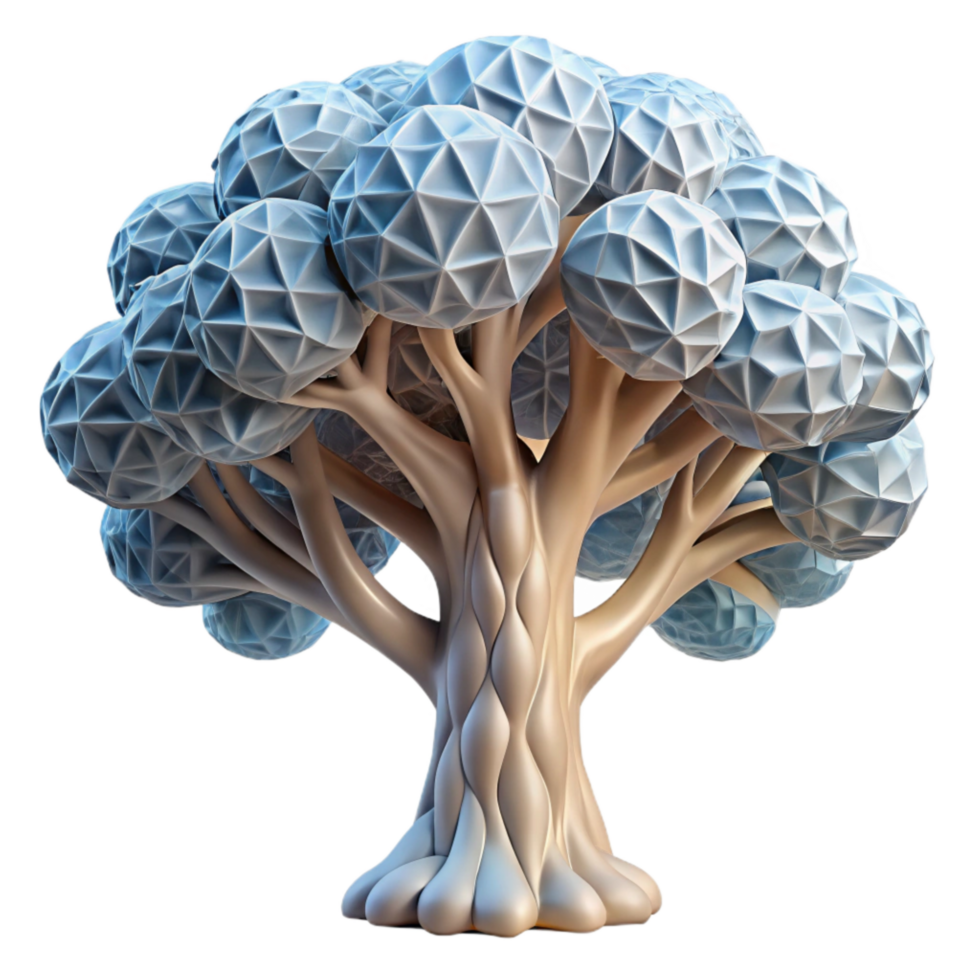 dramatic creative Fractal Tree with Intricate Details and Transparent Background professional png