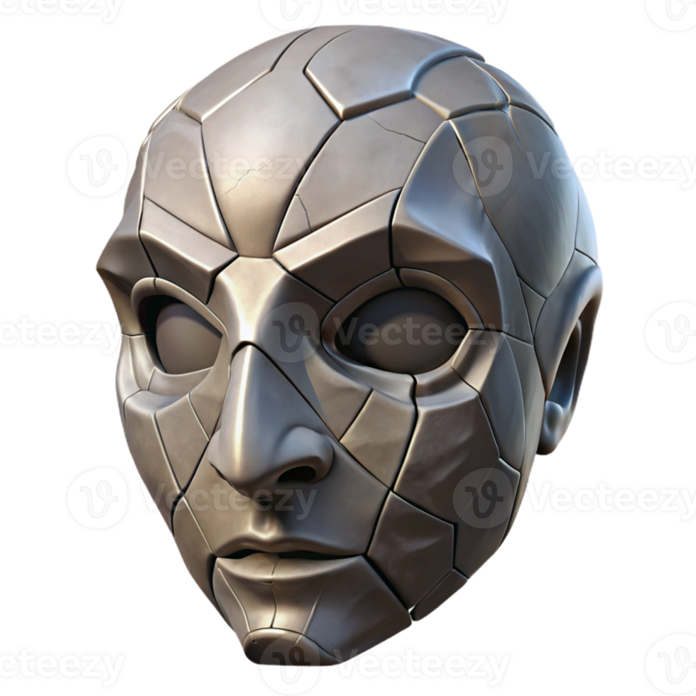 wonderful traditional Fractured Mask Isolated with Cracked Surface authentic png