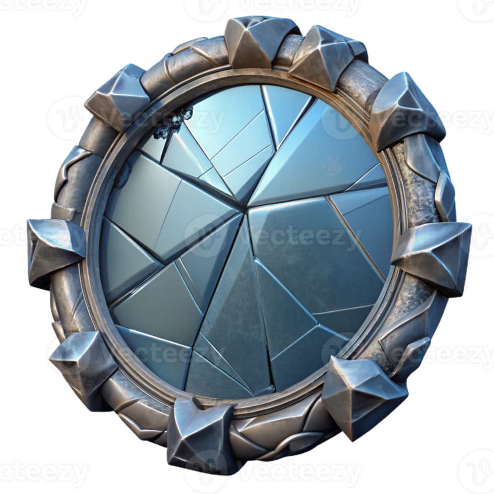 stunning modern Fractured Mirror Isolated with Sharp Edges original png