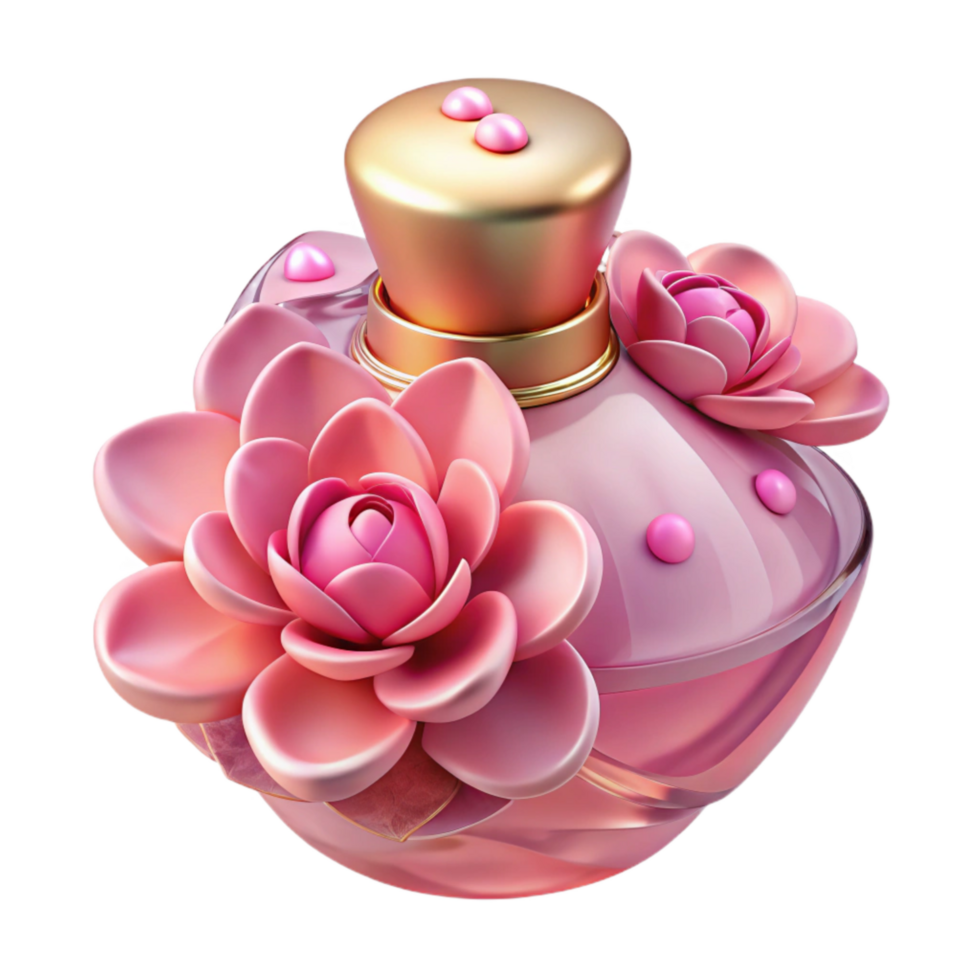 wonderful classic Fragrant Floral Scent Visualization Transparent Background Pink Hues detailed png