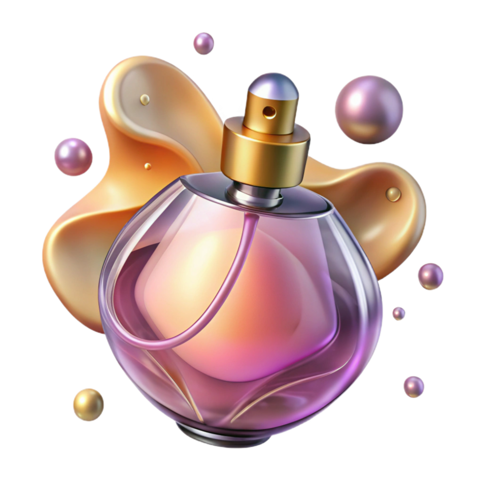 serene abstract Fragrant Perfume Scent Visualization Transparent Background with Bokeh exclusive png