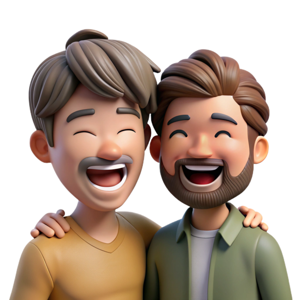 beautiful vintage Friends Laughing Together Outdoors Isolated authentic png