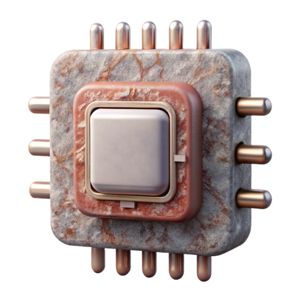 impressive rustic Front View Bio Integrated Circuitry Isolated genuine png