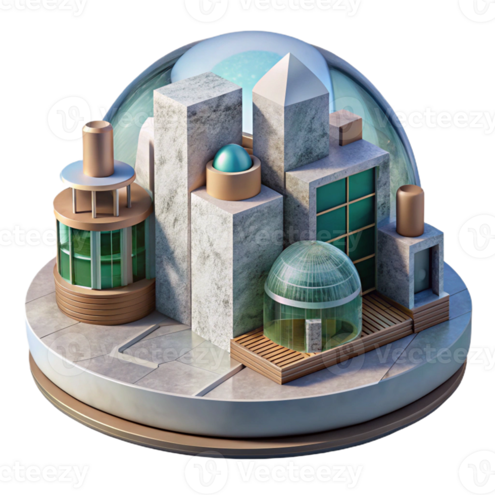 dramatic contemporary Future Architecture Concept Art Transparent Background genuine png