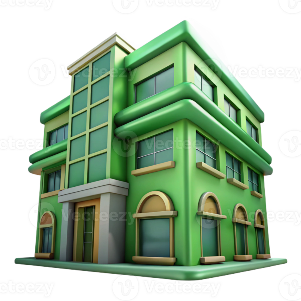 stunning artistic Future Architecture Green City Transparent Background original png