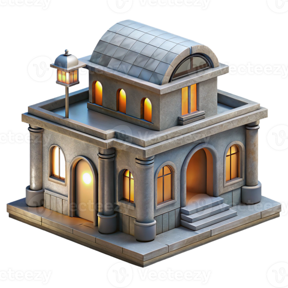 wonderful artistic Future Architecture Rendering Isolated with Realistic Lighting genuine png
