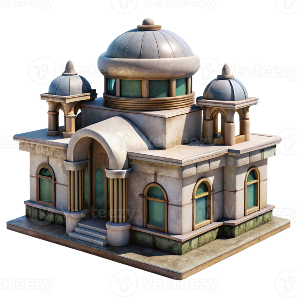 vibrant classic Future Architecture Rendering Isolated with Realistic Lighting professional png