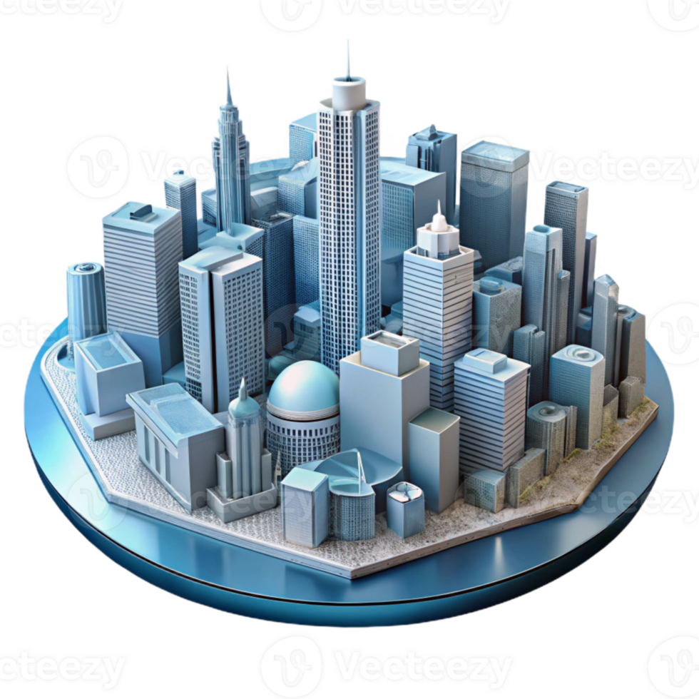 wonderful vintage Future Cityscape Visualization Transparent Background with Realistic Rendering genuine png