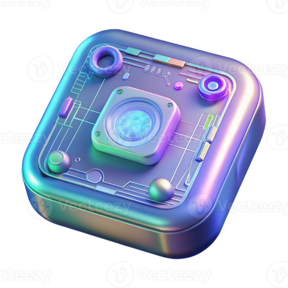dramatic contemporary Future Computer Holographic Interface Element high quality png
