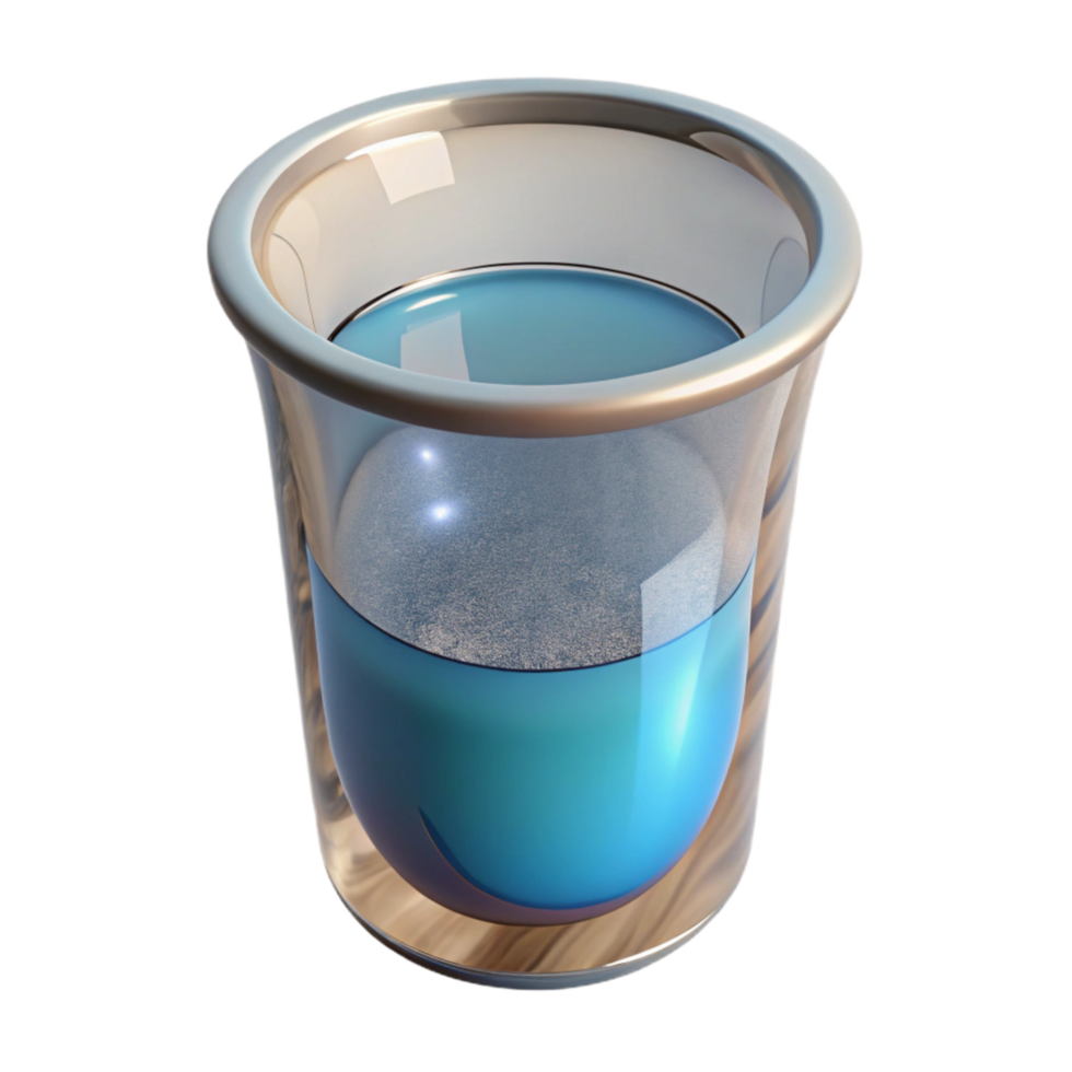 vibrant contemporary Future Food Lab Beaker Clear Glass Isolated Element png