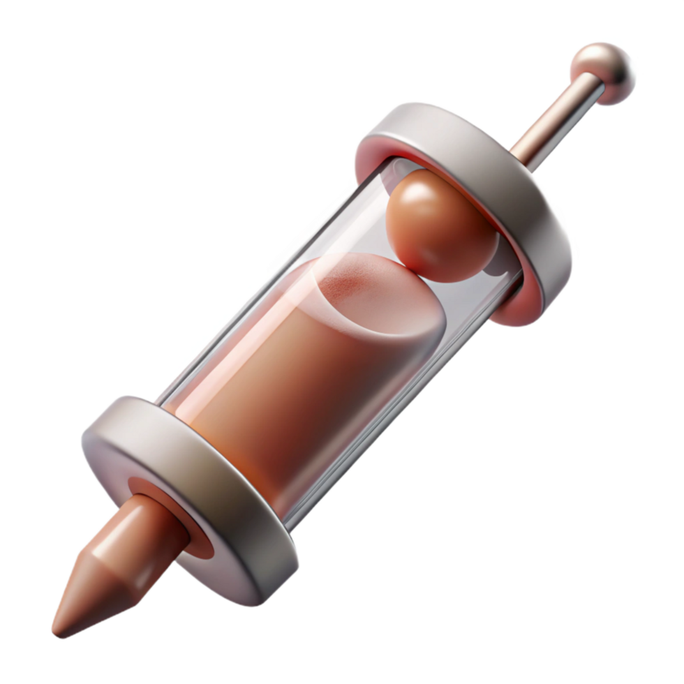 dramatic minimalist Future Food Syringe Clear Liquid Isolated Element professional png