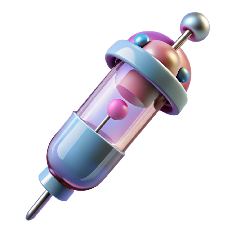 elegant creative Future Medicine Nanobot Syringe Transparent detailed png