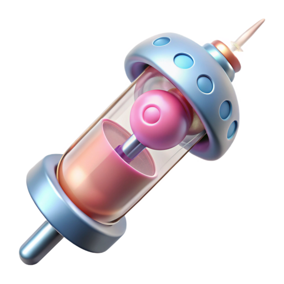 vibrant artistic Future Medicine Nanobot Syringe Transparent premium png