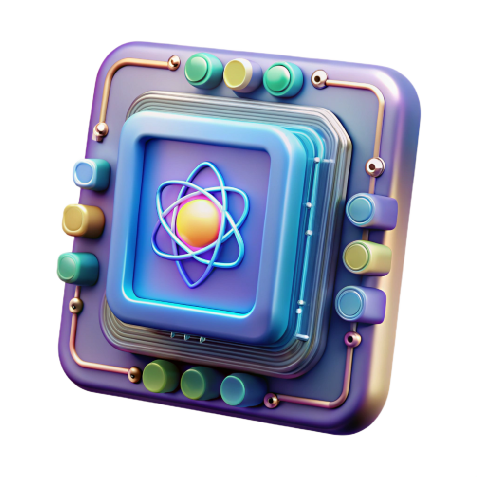 stunning traditional Future Quantum Computer Interface Design Transparent Background original png